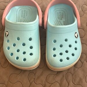 CROCS Kids' Aqua and Pink Sandals